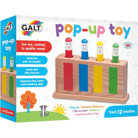 Galt Pop-Up Toy - Colourful Wooden Sensory Toy