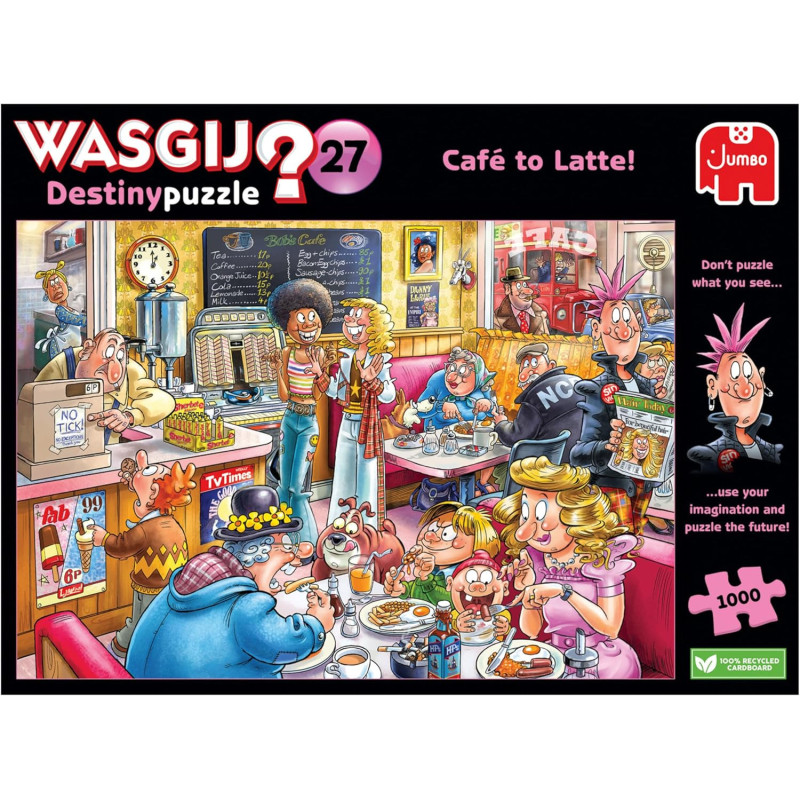 Wasgij Retro Mystery Destiny 27 Café to Latte! - 1000 Piece Jigsaw Puzzle