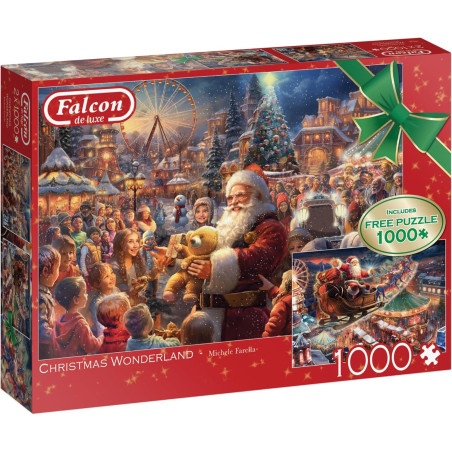 Falcon Christmas Wonderland - 2 x 1000 Piece Jigsaw Puzzle