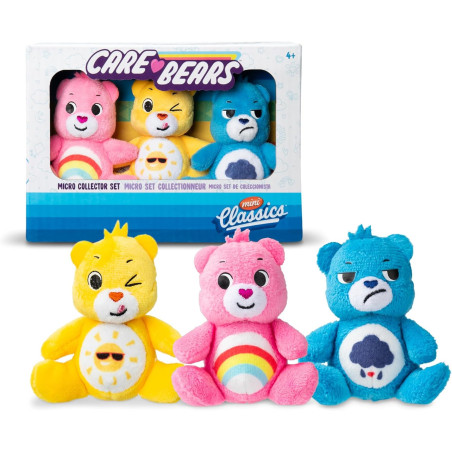 Care Bears Mini Classics Micro Plush 3-Pack, Cheer Bear, Funshine Bear and Grumpy Bear
