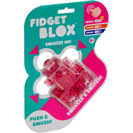 Fidget Blox - Touch, Squeeze And Squish! Sensational Sensory Experience- Red