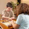 Toyrific Traditional 3 in 1 Wooden Board Game Set Chess Draughts Backgammon