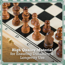 Toyrific Traditional 3 in 1 Wooden Board Game Set Chess Draughts Backgammon