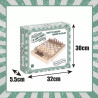 Toyrific Traditional 2 in 1 Wooden Board Game Set Chess Draughts