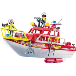 Playmobil 71598 City Action Floating Fire Rescue Boat with UnderWater Motor