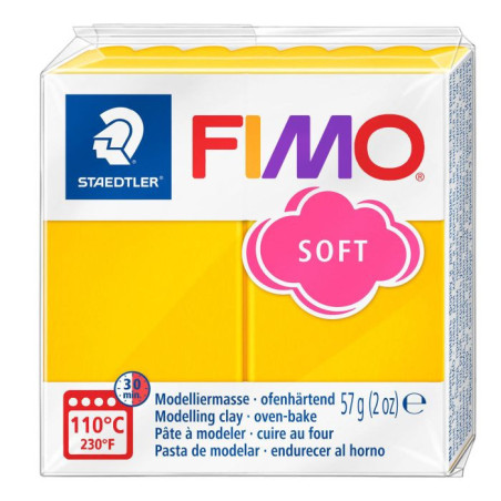 FIMO Soft Oven-Hardening Polymer Modelling Clay - Sunflower/Yellow (1 x 57g Block)
