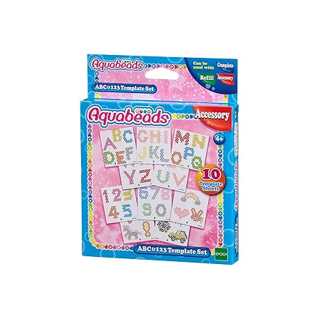 Aquabeads ABC and 123 Template Craft Kit