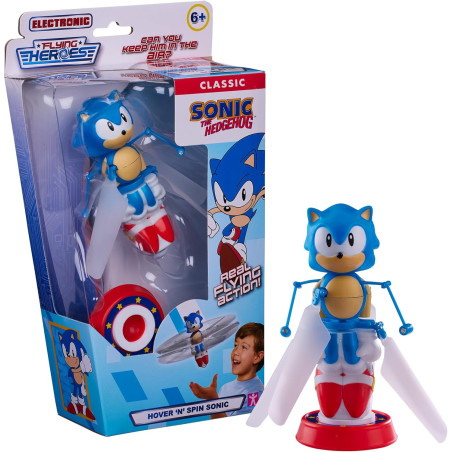 Sonic The Hedgehog: Flying Heroes Hover and Spin Sonic Action Toy