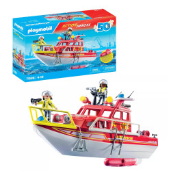 Playmobil 71598 City Action Floating Fire Rescue Boat with UnderWater Motor