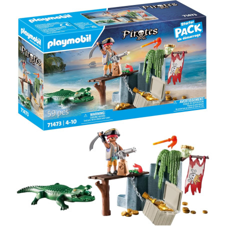 Playmobil 71473 Pirates: Pirate with Alligator Starter Pack