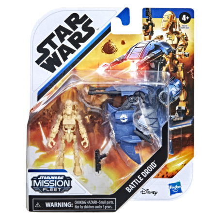 Star Wars Mission Fleet Battle Droid 2.5-Inch-Scale Action Figure And Vehicle Set