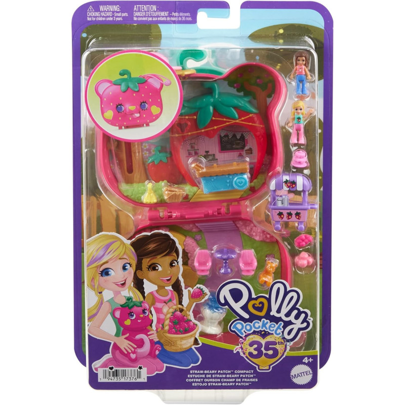 Polly Pocket Dolls and Playset Straw-beary Patch Compact