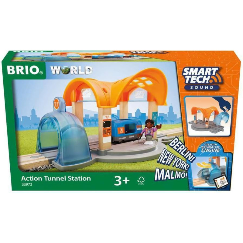 BRIO World Smart Tech Sound Action Tunnel Train Station 33973