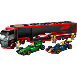 LEGO City F1 Truck with RB20 & AMR24 F1 Cars Playset 60445