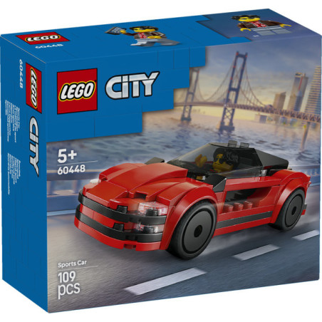 LEGO City Red Sports Car, Toy Supercar Vehicle Set 60448