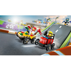LEGO City Pizza vs. Fire Truck Race Car Pack Toy 60458