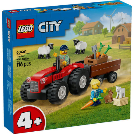 LEGO City Red Farm Tractor with Trailer & Sheep Toys 60461