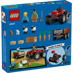 LEGO City Red Farm Tractor with Trailer & Sheep Toys 60461