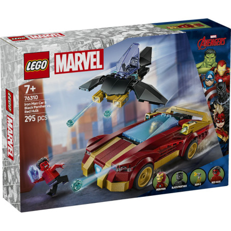 LEGO Marvel Iron Man Car & Black Panther vs. Red Hulk 76310