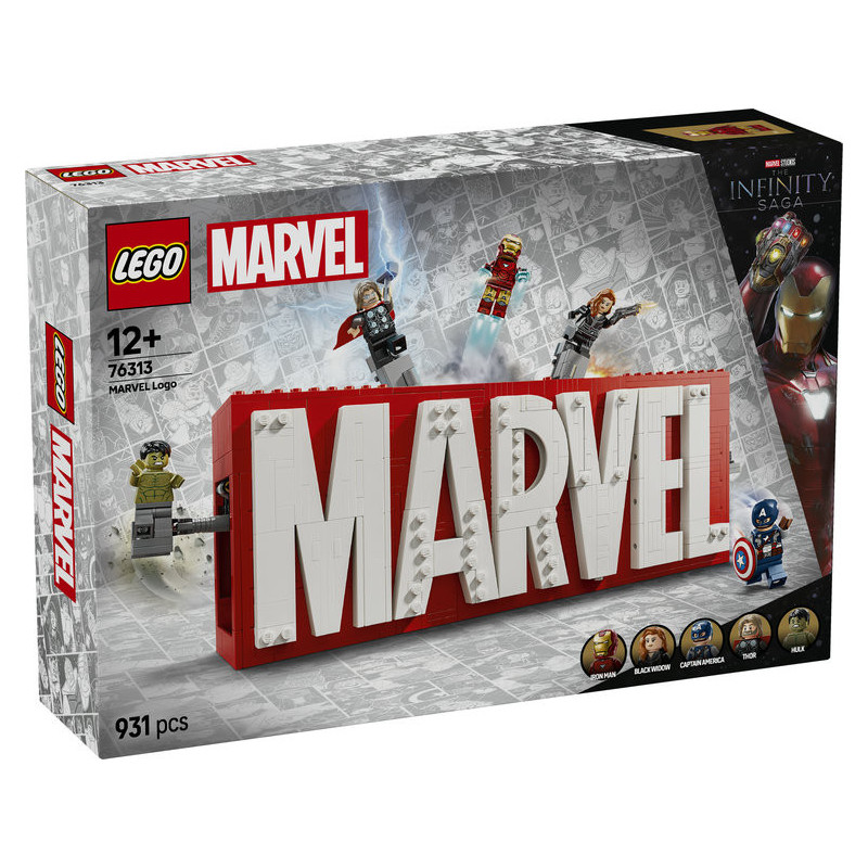 LEGO Marvel: MARVEL Logo & Minifigures Building Toy 76313 LEGO Marvel: MARVEL Logo & Minifigures Building Toy 76313
