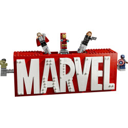 LEGO Marvel: MARVEL Logo & Minifigures Building Toy 76313
