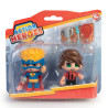 Action Heroes Twin Figure Set - Hero & Sports Person