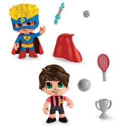 Action Heroes Twin Figure Set - Hero & Sports Person