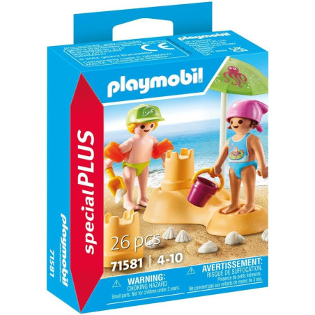 Playmobil 71581 Kids with Sand Castle