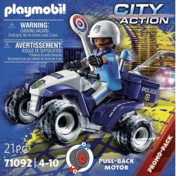 Playmobil 71092 City Action Police Quad with Pullback Motor
