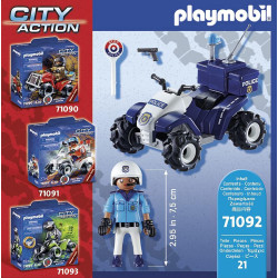 Playmobil 71092 City Action Police Quad with Pullback Motor