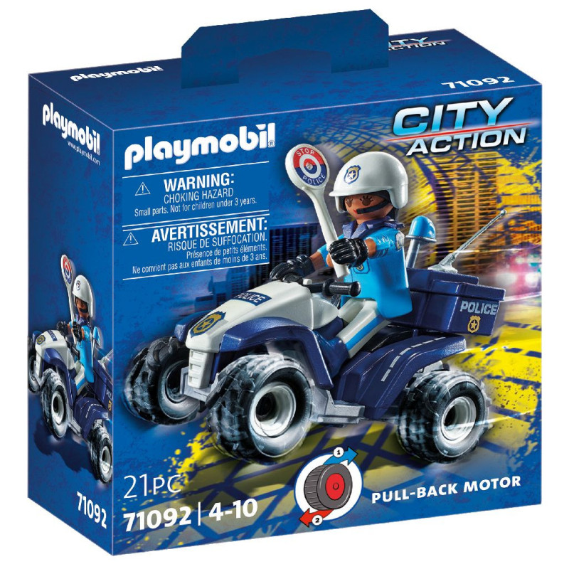 Playmobil 71092 City Action Police Quad with Pullback Motor