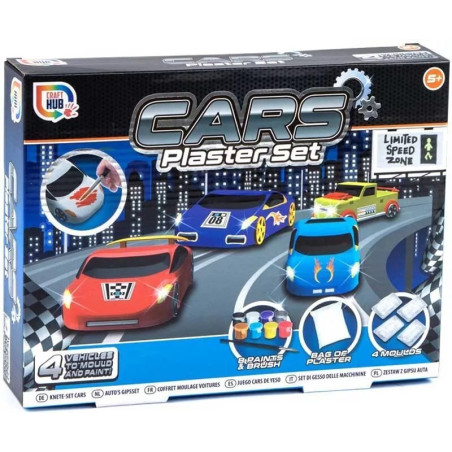 Cars Plaster Craft Set Mould & Paint Your Own Vehicles 4Pk