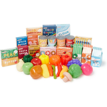 Casdon Grocery Set 36 Pieces Fruit, Veg and More Roleplay Toys