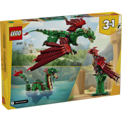 LEGO Creator 3in1 Medieval Dragon Figure, Creative Toy 31161