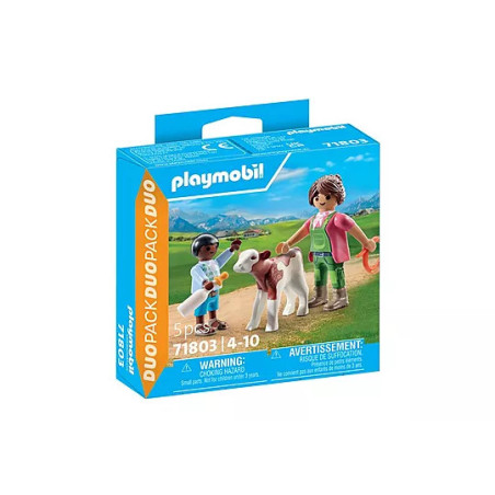 PLAYMOBIL DuoPack Farmer with Calf  71803