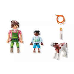 PLAYMOBIL DuoPack Farmer with Calf  71803