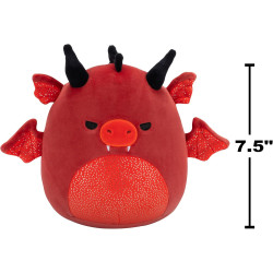 Squishmallows Original 7.5-Inch Salami the Red Dragon Plush Soft Toy