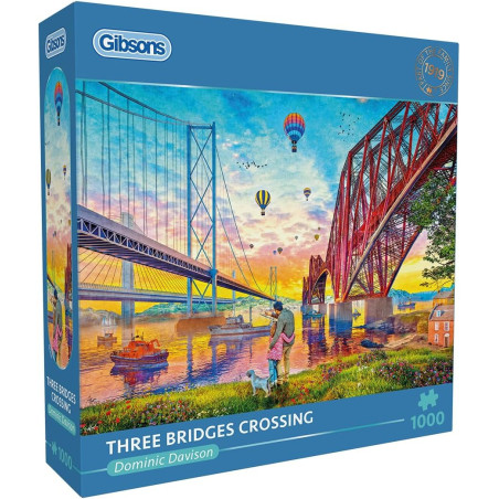 Gibsons Three Bridges Crossing 1000 Piece Jigsaw Puzzle G6424