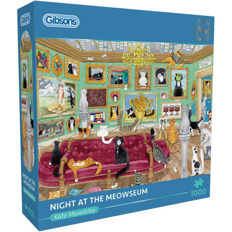 Gibsons Night at the Meowseum 1000 Piece Jigsaw Puzzle G6402