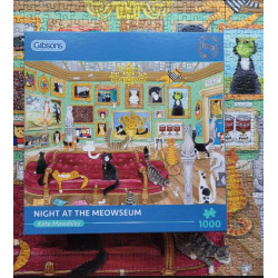 Gibsons Night at the Meowseum 1000 Piece Jigsaw Puzzle G6402