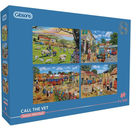 Gibsons Call the Vet 4 x 500 Piece Jigsaw Puzzle G5069