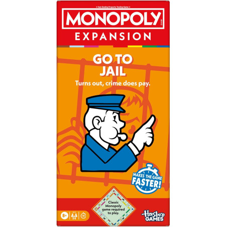 Monopoly Go to Jail EXPANSION (Classic Monopoly Board Game Required to Play)