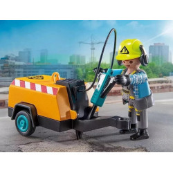 Playmobil Action Heroes Set 71752 Construction Worker with Compressor