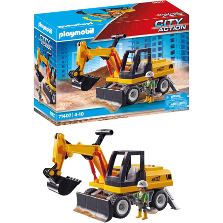 Playmobil 71407 Excavator Action Heroes Set