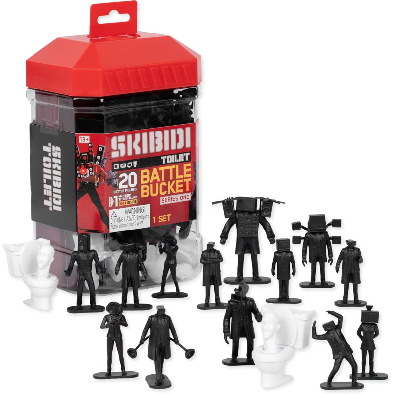 Skibidi Toilet Battle Bucket Collectible Figures