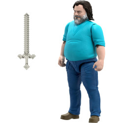 Mattel Minecraft Large-Scale Action Figure 12-inch Posable Steve Toy