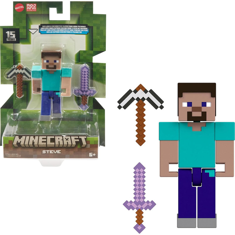 Mattel Minecraft Action Figure & Accessories Steve
