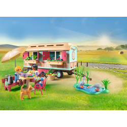 Playmobil 71441 Country- Cosy Train Café with Vegetable Garden