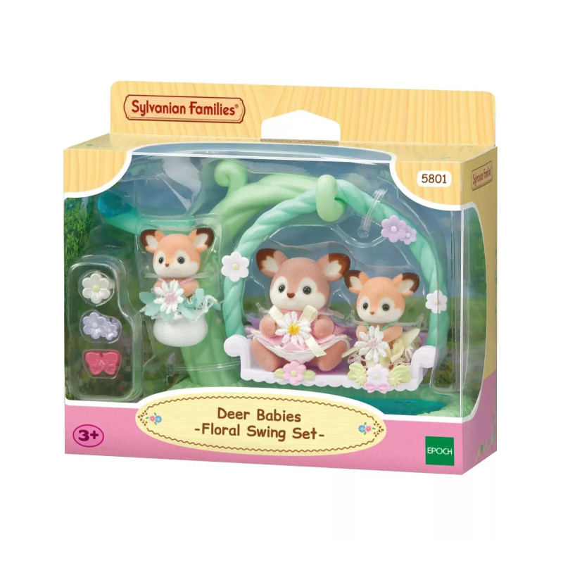 Sylvanian Families 5801 Deer Babies - Floral Swing Set Sylvanian Families 5801 Deer Babies - Floral Swing Set
