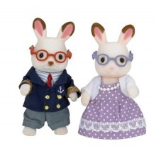 Sylvanian Families Chocolate Rabbit Grandparents 5190
